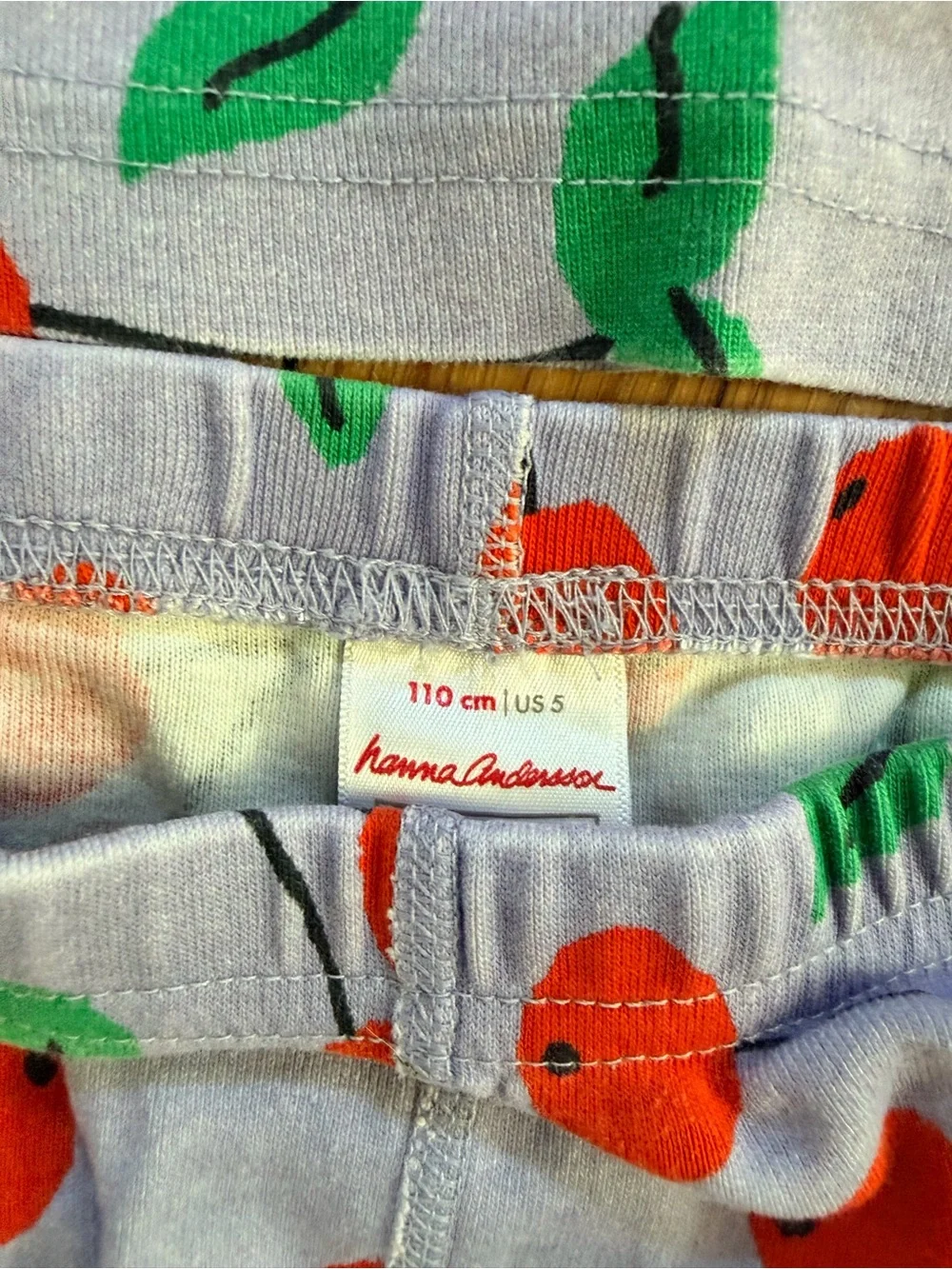 Hanna Andersson Lavender Cherry Short Pajama Set 110cm size 5